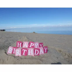 Girlande Wimpelkette Happy Birthday mit Personalisierung Geburtstagsgirlande auf Wunsch mit Namen