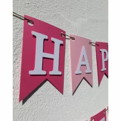Girlande Wimpelkette Happy Birthday mit Personalisierung Geburtstagsgirlande auf Wunsch mit Namen