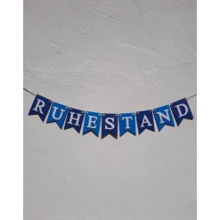 Girlande zum Ruhestand / Rente / Auf Wunsch personalisiert mit Wunschtext / Abschied /