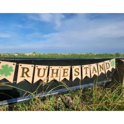 Girlande zum Ruhestand / Rente / in Beige und Gold