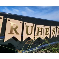 Girlande zum Ruhestand / Rente / in Beige und Gold