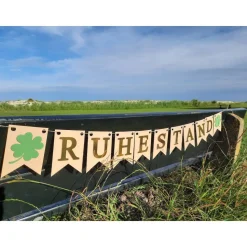 Girlande zum Ruhestand / Rente / in Beige und Gold