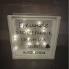 Glasbaustein "Freunde sind Familie"