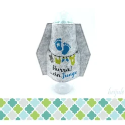 Glasmanschette Hurra ein Junge