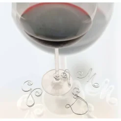 Glasmarker für Wein- oder Sektglas Glasmarkierer Glasring Initialen Buchstaben