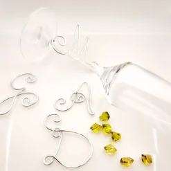 Glasmarker für Wein- oder Sektglas Glasmarkierer Glasring Initialen Buchstaben