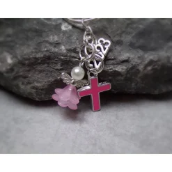 Glaube Firmung Kommunion Taufe Konfirmation Kreuz Engel    Schlüsselanhänger  verschiedene Farben