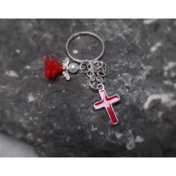 Glaube Firmung Kommunion Taufe Konfirmation Kreuz Engel    Schlüsselanhänger  verschiedene Farben