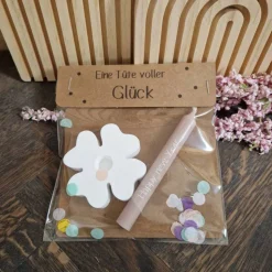 Glück in der Tüte | kleines Geschenk mit Kerze | Silvester