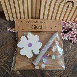 Glück in der Tüte | kleines Geschenk mit Kerze | Silvester