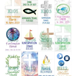 Glücksbringer Ichtys Fisch silberfarben/weiß – Gastgeschenk zur Kommunion, Firmung oder Konfirmation