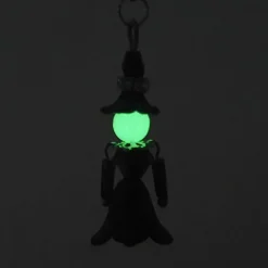 Glücksbringer kleine Hexe schwarz – handgemachte Figur mit Glitzerelementen