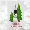 Glücksbringer Schneemann aus Holz – Handgemachter Geschenkanhänger mit Charakter