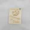 Glücksbringer Schwein Karte Holz Geschenkkarte Geburtstag Geschenk