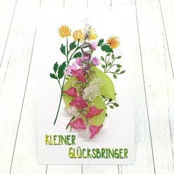 Glücksbringer Taschenbaumler „Zarte Blumen“ pink – Blumen Anhänger als Geschenk & Accessoire