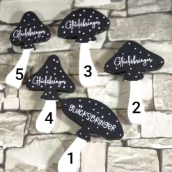 Glücksbringer to go - Handgemachter Pilz aus Keracraft – Das Mitbringsel für Prüfung, Job & Birthday!