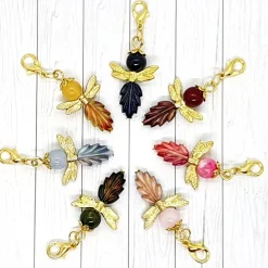 Glücksbringer Waldelfe goldfarben / braun – handgefertigter Elfen-Anhänger als Unikat