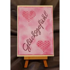 Glücksgefühl - Valentinskarte - Herzen