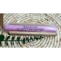 Glückskerze / Kleine Auszeit -  Kerze mit Spruch hübsch verpackt im Holzkästchen / Stabkerze 18 cm