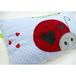 Glückskäfer Marienkäfer Namenskissen Kuschelkissen Kindergartenkissen Geburtsgeschenk Kinderkissen Taufgeschenk