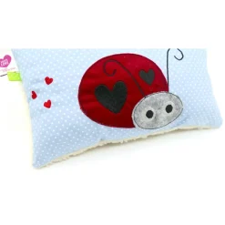Glückskäfer Marienkäfer Namenskissen Kuschelkissen Kindergartenkissen Geburtsgeschenk Kinderkissen Taufgeschenk