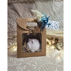 Glücksschwein aus Raysin – Handgegossen, Unikat & Geschenkverpackung