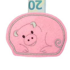 Glücksschwein Rosa Geldgeschenk aus Filz – Geschenkidee von la miscela