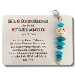 Glückswürmchen, Sorgenwürmchen, Geschenk,Worry worm, Mutmacher, Glücksbringer