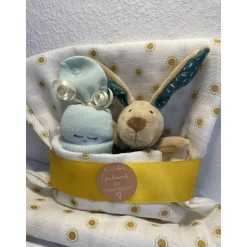 Glückwunsch zur Schwangerschaft!, für werdende Eltern, Häschen, kleine Windeltorte Hase, Geschenk zur Schwangerschaft