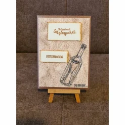 Glückwunschkarte " Ruhestand " Strandsand , Letzter Arbeitstag , Flaschenpost