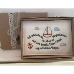 Glückwunschkarte aus Filz, Geldgeschenk, Geschenkbox, .., zur Geburt, Taufe, Kommunion,Schulanfang...