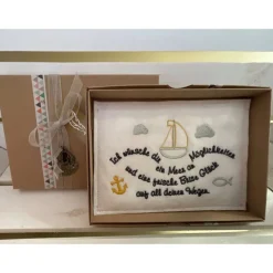 Glückwunschkarte aus Filz, Geldgeschenk, Geschenkbox, .., zur Geburt, Taufe, Kommunion,Schulanfang...