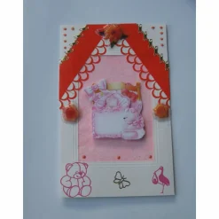 Glückwunschkarte, Babykarte zur Geburt , Taufe eines Mädchens