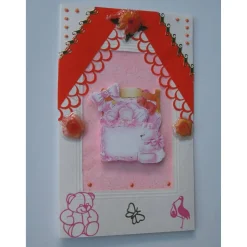 Glückwunschkarte, Babykarte zur Geburt , Taufe eines Mädchens