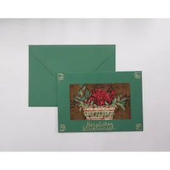 Glückwunschkarte Blumenkorb