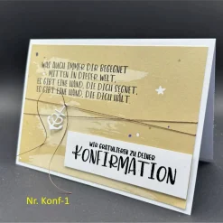Glückwunschkarte für Kommunion Konfirmation versch. Motive