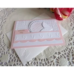 Glückwunschkarte, Geburtskarte zur Geburt/Taufe für ein Mädchen