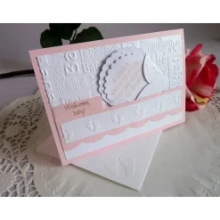 Glückwunschkarte, Geburtskarte zur Geburt/Taufe für ein Mädchen