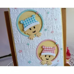 Glückwunschkarte, Geburtskarte zur Geburt/Taufe für ein Zwillingspärchen