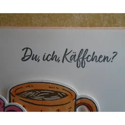Glückwunschkarte Geburtstag Zum Kaffee oder Einladungen Beste Freundin Kaffeebecher Farbe nach Wahl