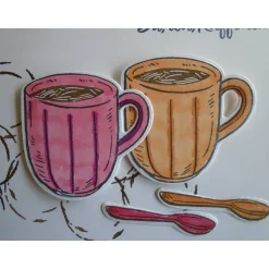 Glückwunschkarte Geburtstag Zum Kaffee oder Einladungen Beste Freundin Kaffeebecher Farbe nach Wahl