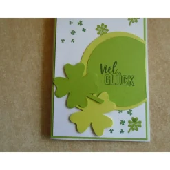 Glückwunschkarte Geburtstagskarte Grusskarte Geburtstag -Viel Glück- kleeblatt