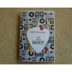 Glückwunschkarte Geburtstagskarte Grußkarte  Musiker Musik TrommelStöcke