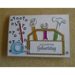 Glückwunschkarte Geburtstag Mann Frau   Werkzeug Hankwerker Grusskarte Karte