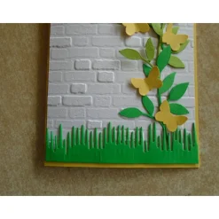 Glückwunschkarte Geburtstag Grusskarte Schmetterlinge  Schmetterlingsranke Frau