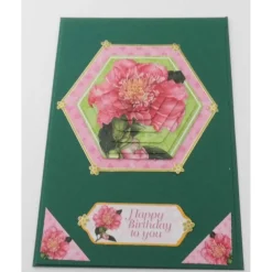 Glückwunschkarte Geburtstag 3D Pfingstrose – Handgemachte Unikat-Karte mit Umschlag