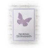 Glückwunschkarte "Herzlichen Glückwunsch" mit Schmetterling, in lila   |   Handmade