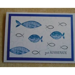 Glückwunschkarte Kommunion Junge  Mädchen Grusskarte Karte Farbe nach Wahl