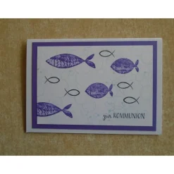 Glückwunschkarte Kommunion Junge  Mädchen Grusskarte Karte Farbe nach Wahl