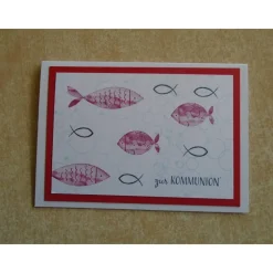 Glückwunschkarte Kommunion Junge  Mädchen Grusskarte Karte Farbe nach Wahl
